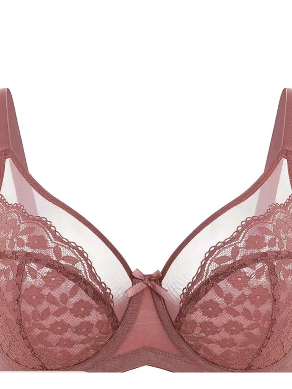 Brand New *no Tags. Lace Underwire Bra in Dusty Rose - Supportive & Sheer